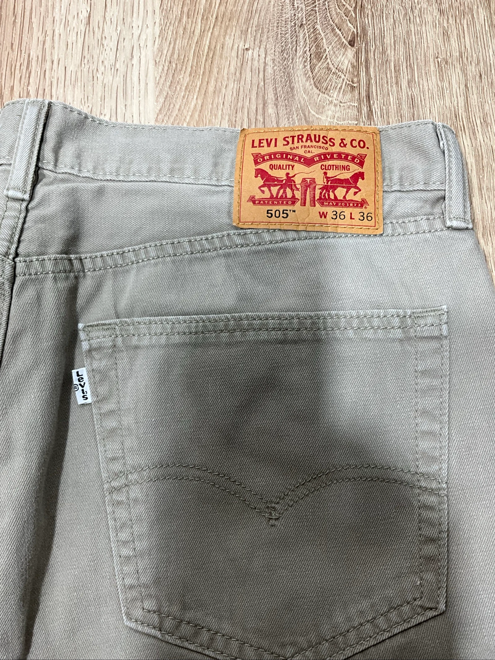 Jean Levi's 505 Straight W36 L36 Vintage 100% Algodón Cáqui lvh 114 – photo 11